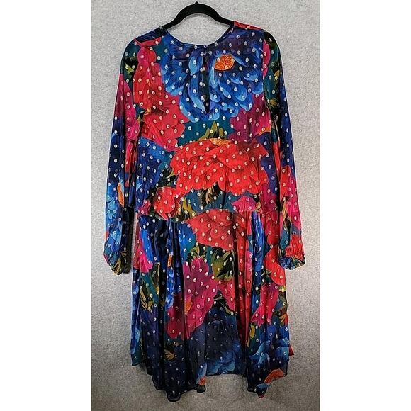 FARM RIO Anthropologie Maxi Bloom Mini Dress Metallic Embroidered‎ Size XS NWT - Picture 2 of 16